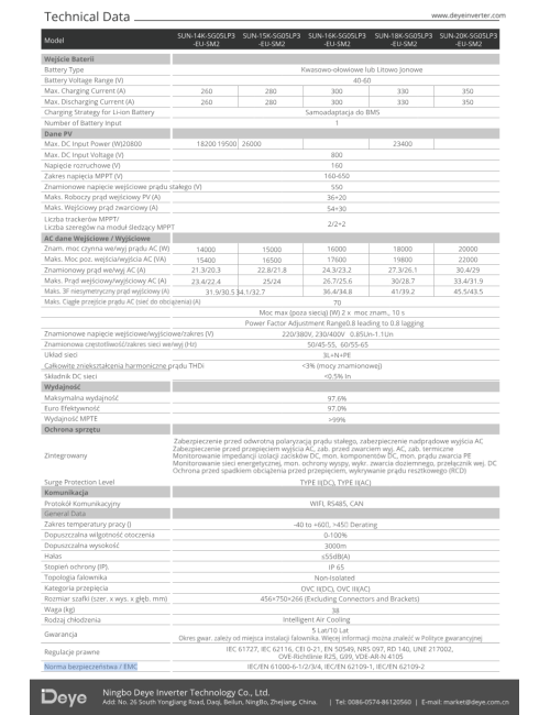 Deye SUN-20K-SG05LP3-EU-SM2...